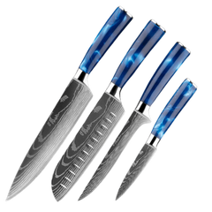 Combo 4 Facas Para Churrasco - Pro Blue Sky Ultra Afiada