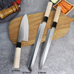 Faca Para Sashimi Sushi Oriental - Nakari 21cm 24cm e 27cm • Inclui Caixa Para Presente