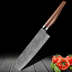 Faca Santoku do Mestre Em Aço Damasco