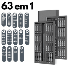 Chave de Fenda Magnética Multi 63 Peças