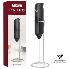 Mixer Perfeito - Espumador e Misturador Elétrico - Muito Fácil de Usar e Limpar + Base de Apoio de Brinde